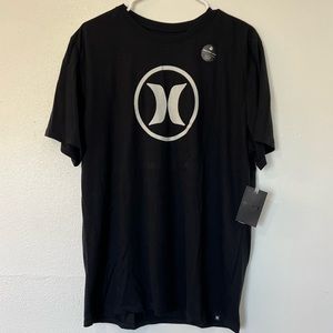 Hurley Black Mens Tee Nike Dri Fit Size Large
